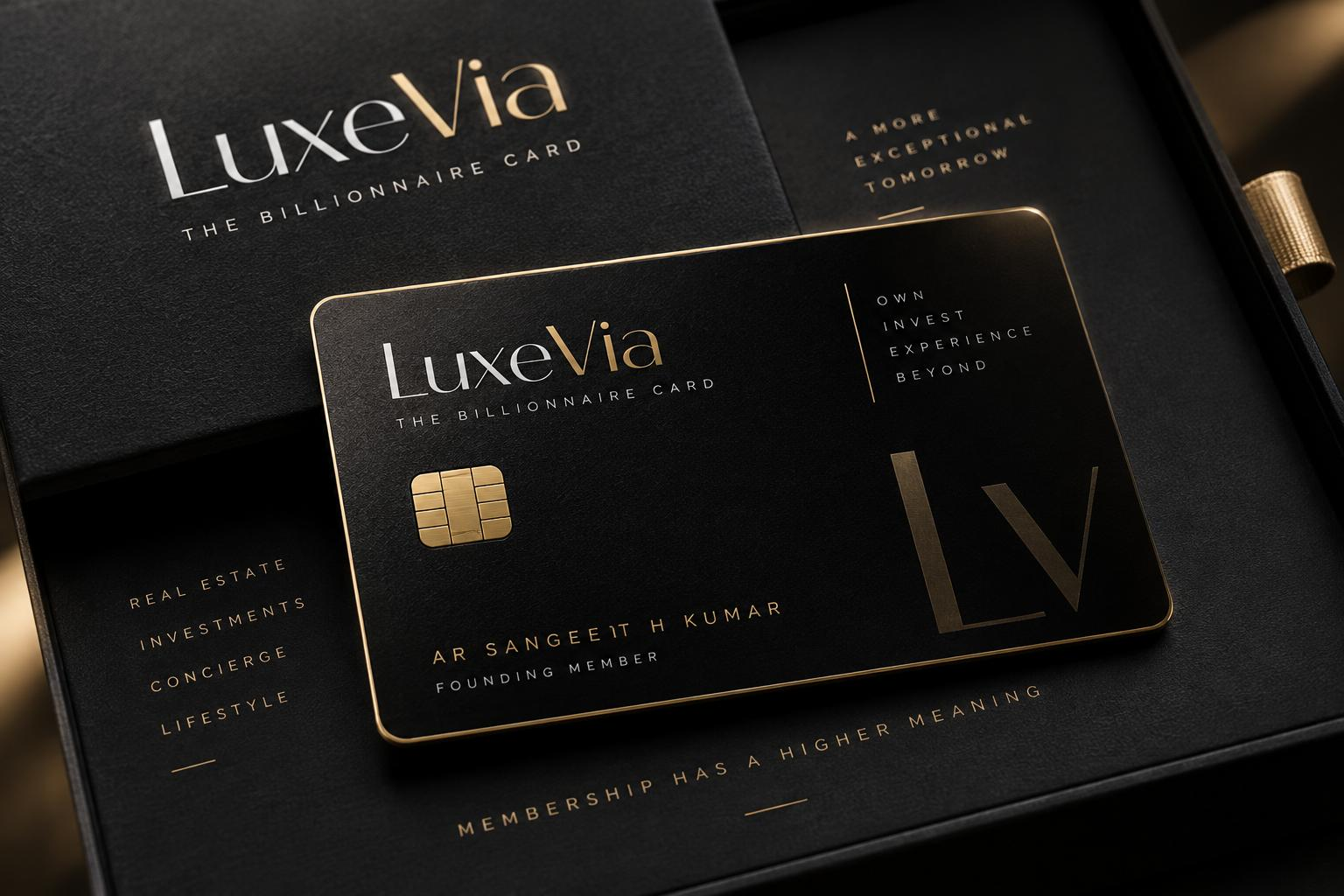 The LuxeVia Billionaire Card